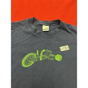 Stüssy Big wheel Bike Made In USA Men's Size Large Shirt Vintage Skate Tee Flaws